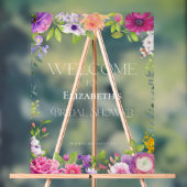 Panneau acrylique de bienvenue de la Fête des mari (Neutre)