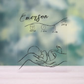 Panneau acrylique de bienvenue de la nouvelle poup (Neutre)