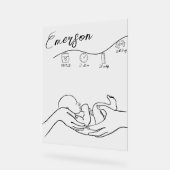 Panneau acrylique de bienvenue de la nouvelle poup (Angle)