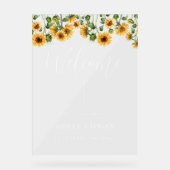 Panneau acrylique de bienvenue du Mariage de tourn (Recto)