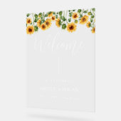 Panneau acrylique de bienvenue du Mariage de tourn (Angle)