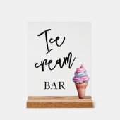 Panneau acrylique de mariage de bar de glace (Recto)