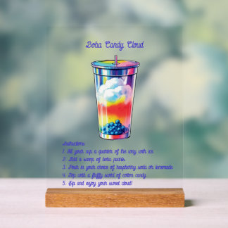 Panneau Acrylique de Mocktail en Libre-Service