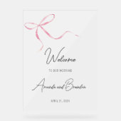 Panneau acrylique dépoli Mariage à arc rose (Recto)