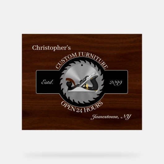 Panneau acrylique du menuisier de meubles en bois (Recto)