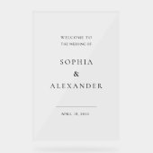 Panneau Acrylique fleur sauvage Mariage Bienvenue. (Recto)