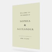 Panneau Acrylique fleur sauvage Mariage Bienvenue. (Angle)