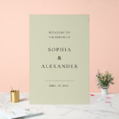 Panneau Acrylique fleur sauvage Mariage Bienvenue. (Mariage)