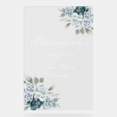 Panneau acrylique gelé de bienvenue du Mariage flo (Recto)