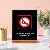 Panneau Acrylique Interdiction de Fumer et de Vapo (Mariage)