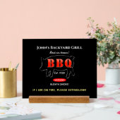 Panneau Acrylique Maître de Gril de Jardin BBQ (Mariage)