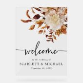 Panneau acrylique Mariage de bienvenue Automne (Recto)