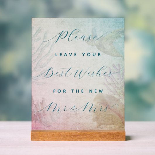 Panneau acrylique mariage du livre d'hôtes (Neutre)