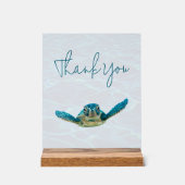 Panneau acrylique Merci de tortue de mer Mariage (Recto)