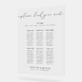 Panneau acrylique moderne Mariage 7 tables (Angle)