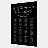 Panneau acrylique noir de mariage d'hiver (Angle)