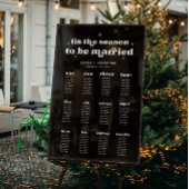 Panneau acrylique noir de mariage d'hiver