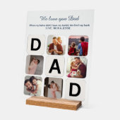 Panneau acrylique papa Fête des pères photo Collag (Angle)