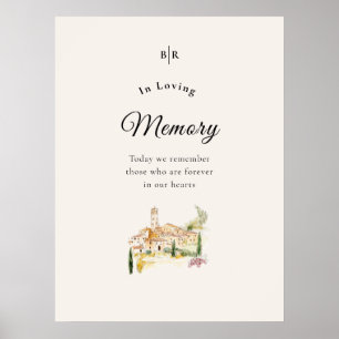 Panneau Affiche de mariage en Toscane en souvenir