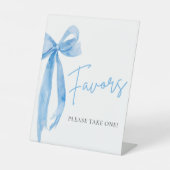 Panneau Aquarelle Elegant Dusty Blue Bow Faveurs (Recto)