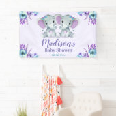 Panneau arrière de la bannière Twin Floral Tableto (En situation)