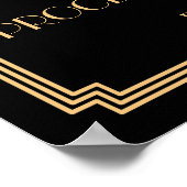 Panneau Art Déco Gold Gatsby Black Open Bar 18x24 (Coin)