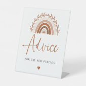 Panneau Baby shower Boho Rainbow Conseils et souha (Recto)