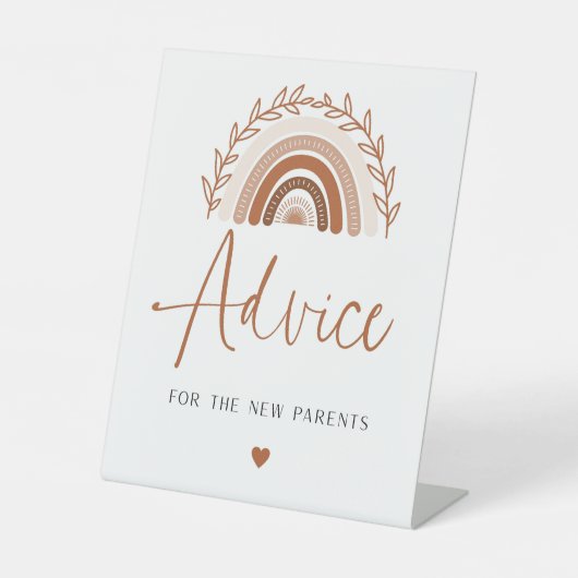 Panneau Baby shower Boho Rainbow Conseils et souha (Recto)