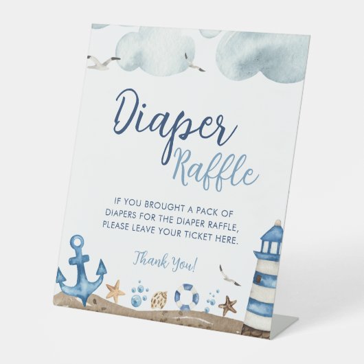 Panneau Baby shower de calotte nautique (Recto)