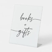 Panneau Baby shower de livres et cadeaux de script (Recto)