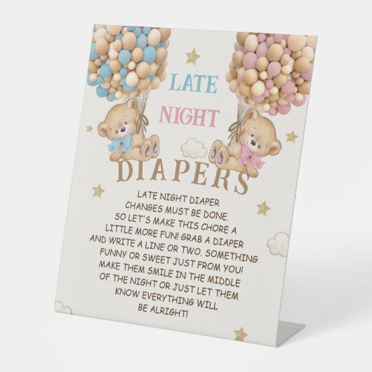 Panneau Baby shower des plongeurs nocturnes (Recto)