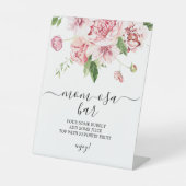 Panneau Baby shower Momosa Bar Peonas Rose (Recto)