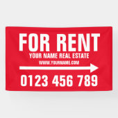 Panneau bannière d'agence immobilière pour locatio (Horizontal)
