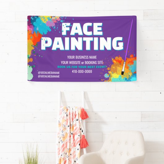 Panneau Bannière de peinture faciale (En situation)