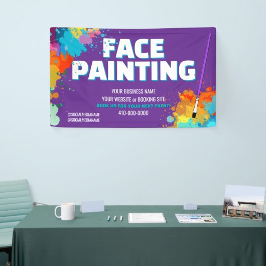 Panneau Bannière de peinture faciale (Salon professionnel)
