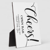 Panneau Barre ouverte Plaque de table avec Easel (Côté)