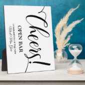 Panneau Barre ouverte Plaque de table avec Easel (Côté)