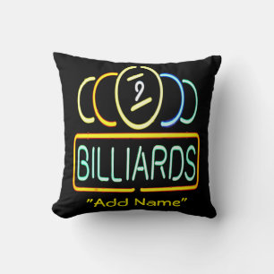 Panneau Billiard de néon Lame oreiller décoratif M