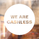 Panneau blanc rond pour entreprises sans espèces T (Feuille 2)