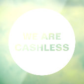 Panneau blanc rond pour entreprises sans espèces T (Feuille 3)