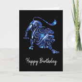 Panneau bleu Leo Carte d'anniversaire (Devant)