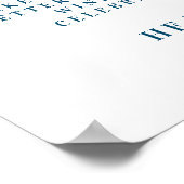 Panneau Bleu Marine Livre d'Or de Mariage sur le V (Coin)