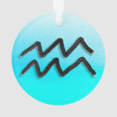 Panneau bleu Zodiaque Aquarius Horoscope violet (dos)