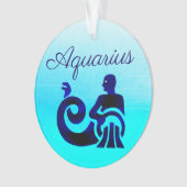 Panneau bleu Zodiaque Aquarius Horoscope violet (devant)