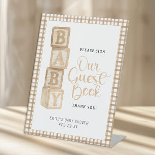 Panneau Bloc Bébé Taupe Veuillez Signer Notre Livr