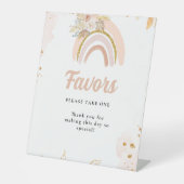 Panneau Boho arc-en-ciel pampas Gras baby shower (Recto)