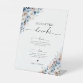 Panneau Boho bleu Signature Boissons (Recto)