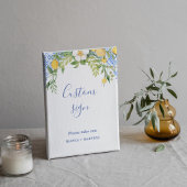Panneau Boho Blue tile et Lemon mariage Arche