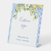 Panneau Boho Blue tile et Lemon mariage Arche (Recto)