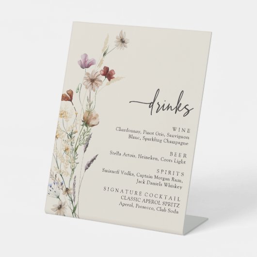 Panneau Boho Fleur sauvage Boho (Recto)